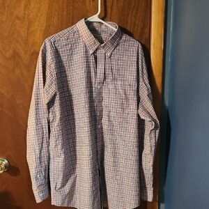 L.L. Bean Red and Blue Checkered Casual Shirt